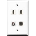 thumbnail image 1 of RiteAV - 2 Port HDMI 1 Port 3.5mm 1 Port BNC Wall Plate, 1 of 1