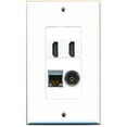 thumbnail image 1 of RiteAV - 2 Port HDMI 1 Port Shielded Cat6 Ethernet 1 Port Toslink Wall Plate Decorative, 1 of 1