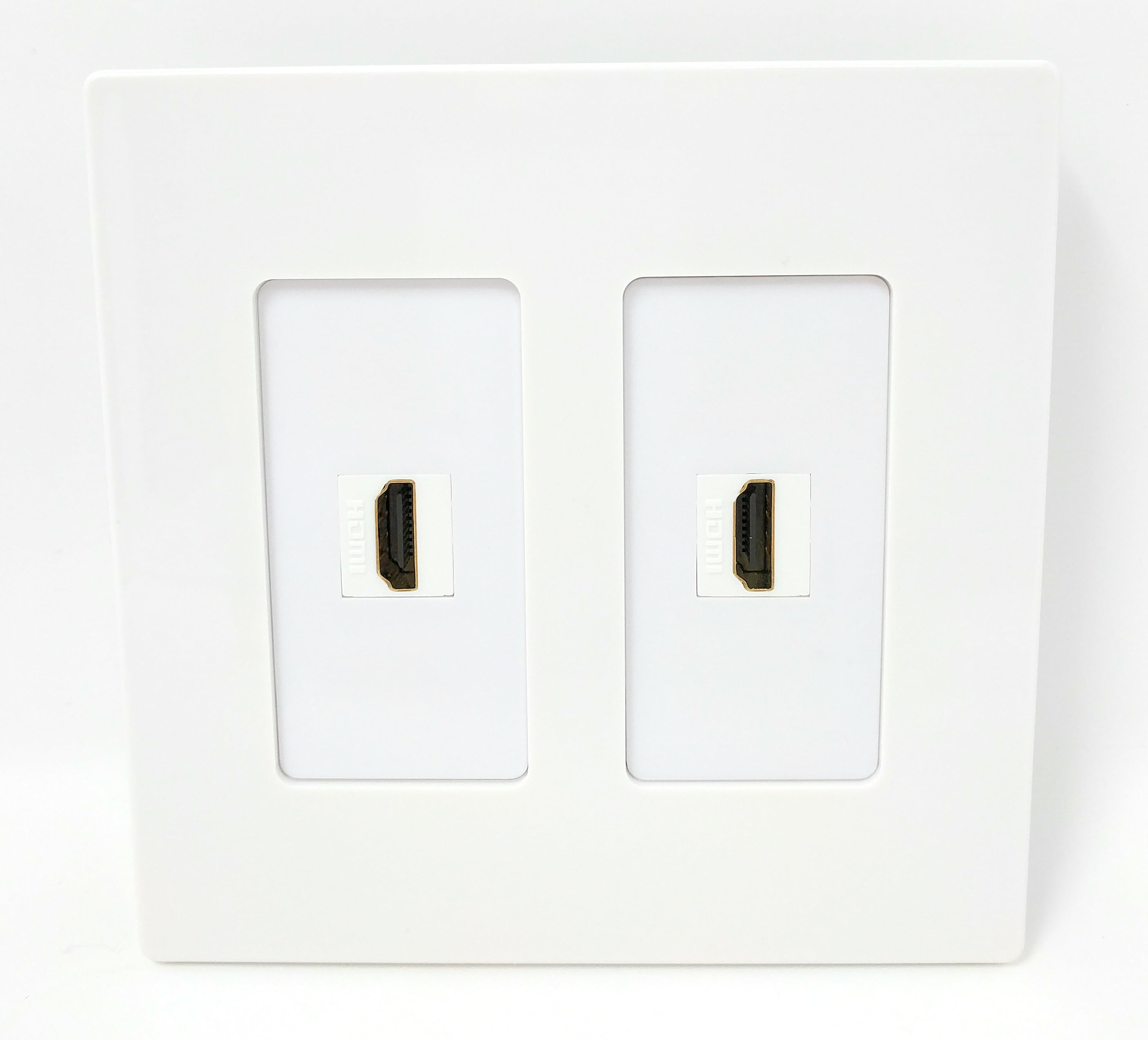 RiteAV - 2 Port HDMI - Dual Gang Screwless Wall Plate - White