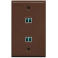 thumbnail image 1 of RiteAV - 2 Port LC Fiber 10GB Duplex Wall Plate - Brown - Bracket Included, 1 of 1