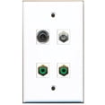thumbnail image 1 of RiteAV - 2 Port RCA Green 1 Port Coax Cable TV- F-Type 1 Port 3.5mm Wall Plate, 1 of 1
