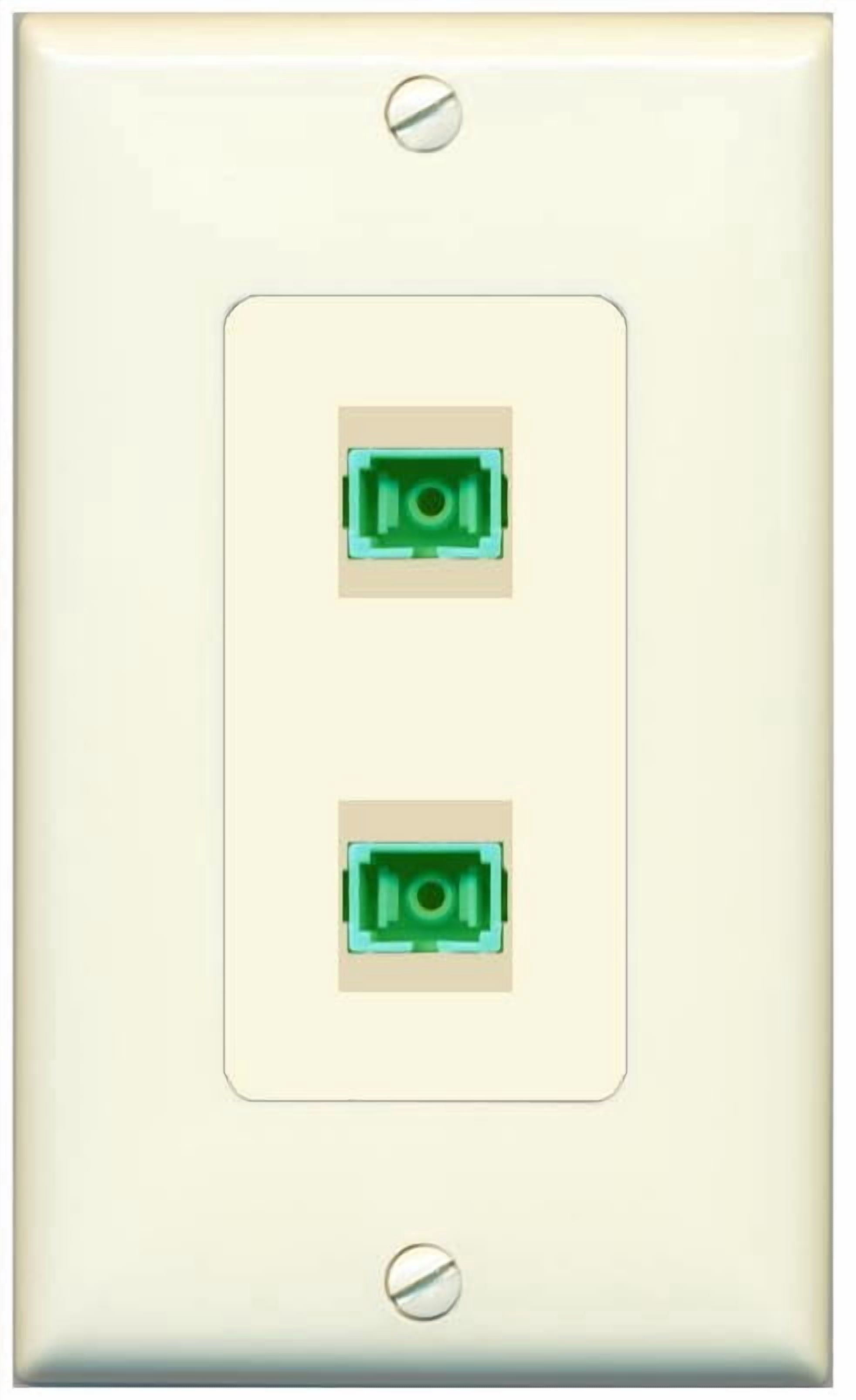 RiteAV 2 Port SC-APC-SX Jack Coupler Female-Female Decorative Wall ...