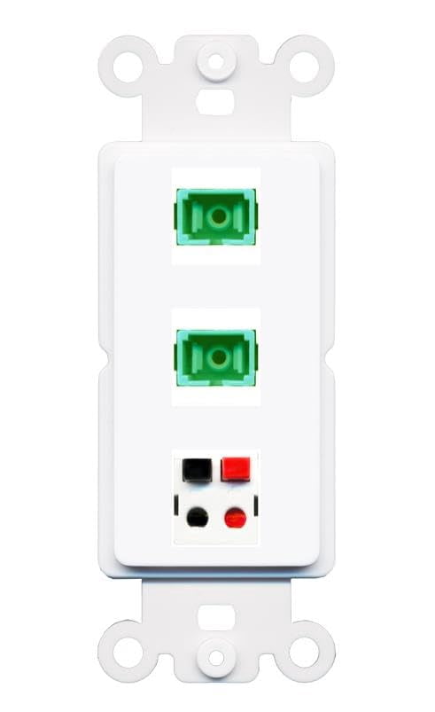 RiteAV 2 Port SC-APC-Simplex Speaker Coupler Jack Insert Rocker Module ...