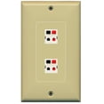 thumbnail image 1 of RiteAV - 2 Port Speaker Decorative Wall Plate - Ivory - Bracket Included, 1 of 1