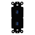 thumbnail image 1 of RiteAV 2 Port USB-3 Coupler Jack Insert Rocker Module Female-Female for Decorative Wall Cover Face Plate [Black], 1 of 1