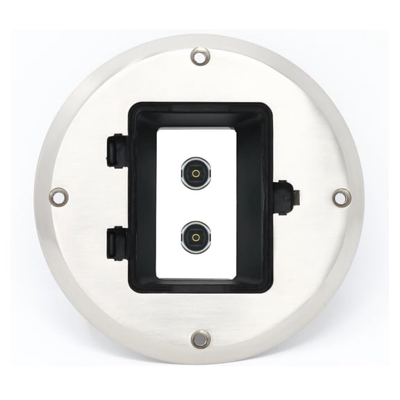 RiteAV 2 TOSLINK Floor Box [Stainless Steel]