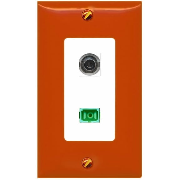 RiteAV 3.5mm SC-APC-SX Wall Plate [Orange/White]