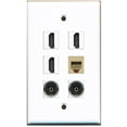 thumbnail image 1 of RiteAV - 3 HDMI 1 Port Phone RJ11 RJ12 Beige 2 Port Toslink Wall Plate, 1 of 1