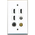 thumbnail image 1 of RiteAV - 3 HDMI 1 Port RCA Yellow 1 Port Coax Cable TV- F-Type 1 Port 3.5mm Wall Plate, 1 of 1