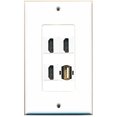 thumbnail image 1 of RiteAV - 3 Port HDMI 1 Port USB A-A Wall Plate Decorative, 1 of 1