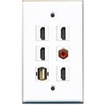 thumbnail image 1 of RiteAV - 4 HDMI 1 Port RCA Red 1 Port USB A-A Wall Plate, 1 of 1