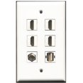 thumbnail image 1 of RiteAV - 4 Port HDMI 1 Coax Cable TV- F-Type 1 USB A-A Wall Plate, 1 of 1