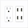 thumbnail image 1 of RiteAV 4 Port HDMI Wall Plate - Tamper-Resistant Outlet [Screwless White], 1 of 1