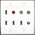 thumbnail image 1 of RiteAV 4 x HDMI 3 x RCA Composite and Coax Cable TV Wallplate, 1 of 1