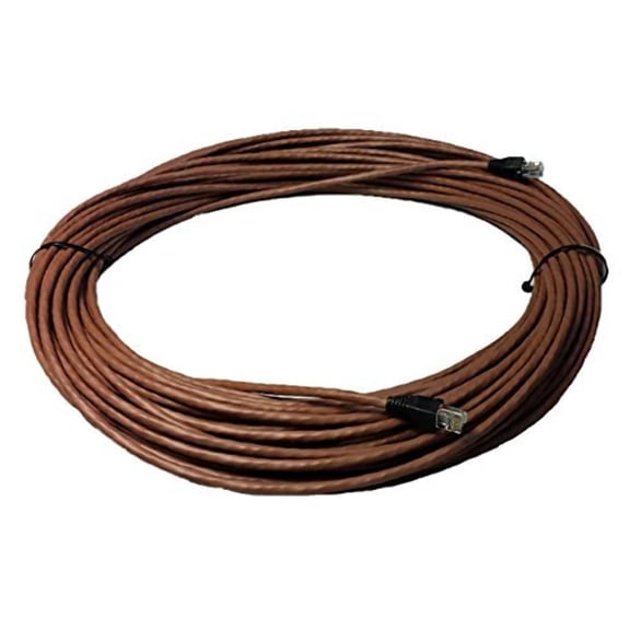 RiteAV - 50 FT Cat6 Brown Ethernet Network RJ45 Patch Cord (Pure Copper) (Connectors and Boots Installed)