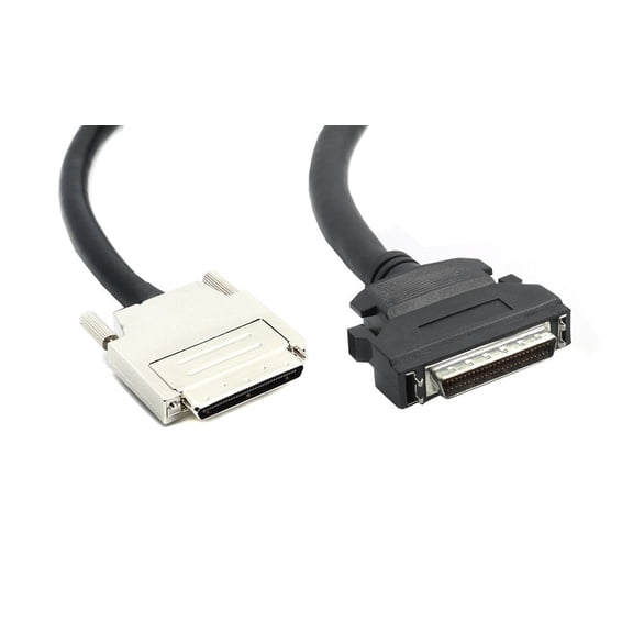 RiteAV 6ft 0.8mm VHDCI Offset to HPDB50 SCSI Male to Male Cable - Black