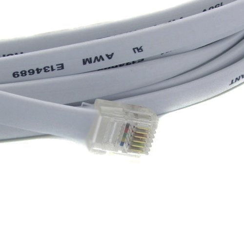 RiteAV - 80FT (24.4M) RJ12/M to RJ12/M 6P6C Straight for Data Phone Line Cord - Gray