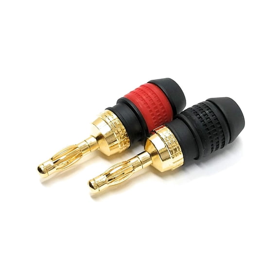 RiteAV - Banana Plug Connector Pair (2 Channel Audio) for Direct Burial Outdoor Speaker Wire (8 Pair)
