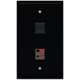 thumbnail image 1 of RiteAV - Black 1 Port Cat5e Ethernet Black 1 Port Speaker Wall Plate, 1 of 1