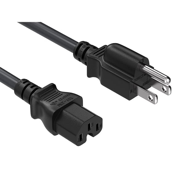 RiteAV - Black, Heavy Duty NEMA 5-15P to IEC 60320 C15, 14AWG, 15A/1875W, SJT, 125V, for PCs, Monitors, Scanners, and Printers (3FT (1 Meter) 10 PACK)