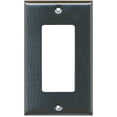 thumbnail image 1 of RiteAV Blank Wall Plate for Keystone Jacks - Stainless Steel 1 Gang Decorative, 1 of 1