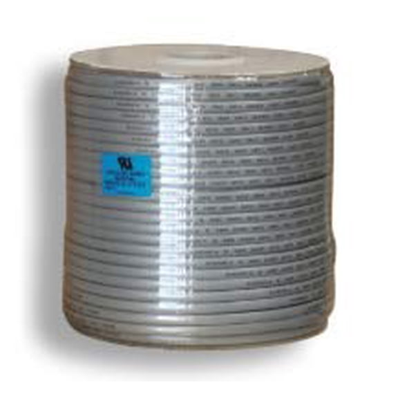 RiteAV Bulk Raw 6C 28 AWG Flat Modular Silver Satin Cable (No Ends) - 1000FT