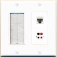 thumbnail image 1 of RiteAV CAT5E Speaker with Brush Wall Plate [White], 1 of 1