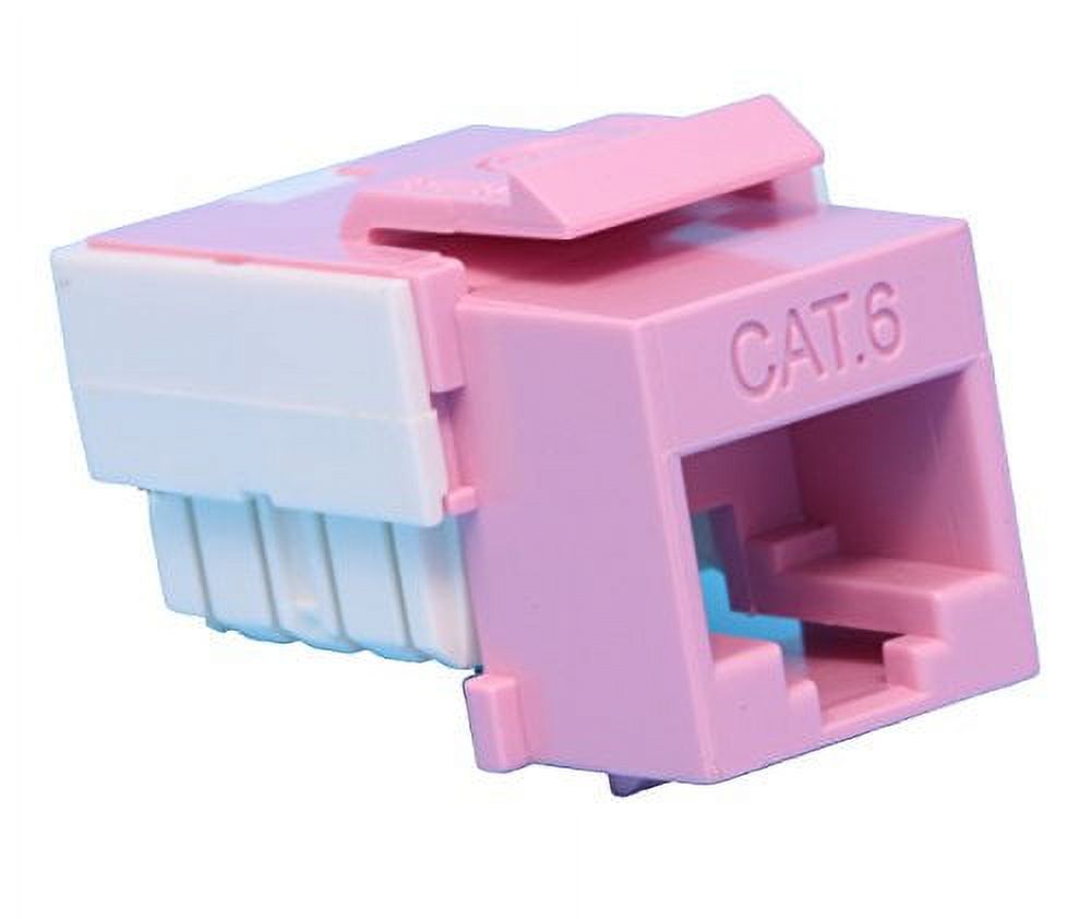 RiteAV CAT6 Keystone Jack Pink Punchdown (110 Type)