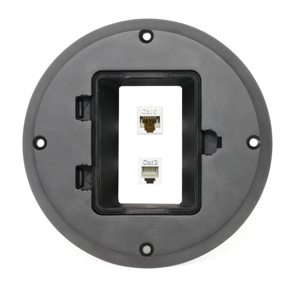 RiteAV CAT6 Phone Floor Box [Black]