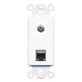 thumbnail image 1 of RiteAV CAT7 Coax Rocker Insert Wall Plate Module [White], 1 of 1