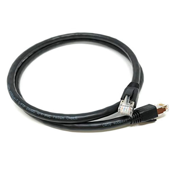 RiteAV - Cat8 Network Ethernet Cable - Black - 7ft