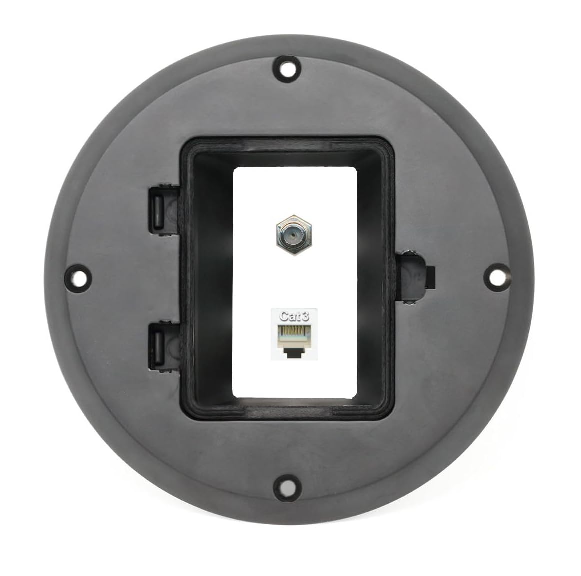 RiteAV Coax Phone Floor Box [Black] - Walmart.com