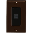 thumbnail image 1 of RiteAV Decorative 1 Gang 1 Port Cat5e Wall Plate - Brown/Black, 1 of 1