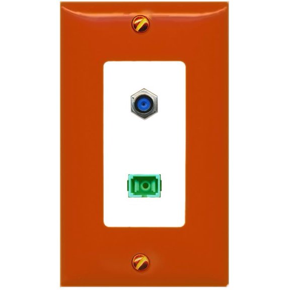RiteAV F81 SC-APC-SX Wall Plate [Orange/White]