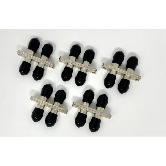 RiteAV Fiber Optic Adapter ST to ST Multimode or Singlemode Duplex Coupler (5 Pack)