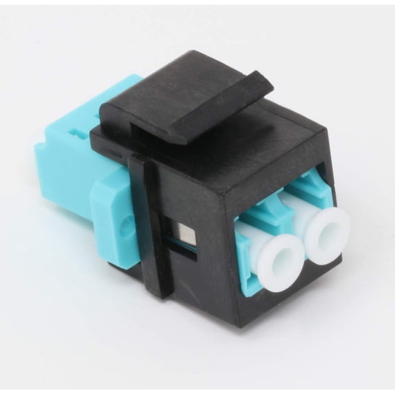 RiteAV Fiber Optic Keystone Coupler Jack LC Duplex Multimode 10GB - Black