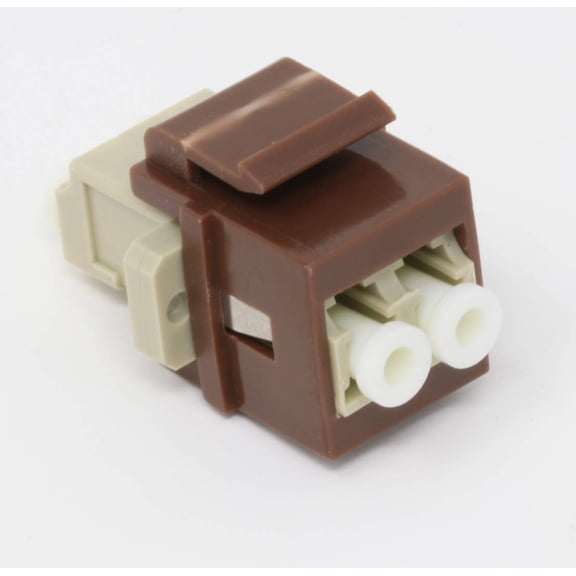RiteAV Fiber Optic Keystone Coupler Jack LC Duplex Multimode - Gray