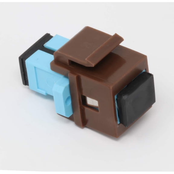 RiteAV Fiber Optic Keystone Coupler Jack SC Simplex Multimode 10GB - Brown