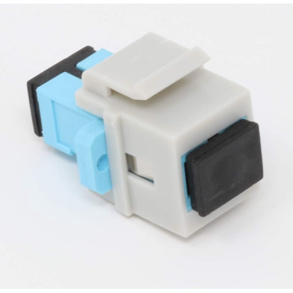 RiteAV Fiber Optic Keystone Coupler Jack SC Simplex Multimode 10GB - Gray