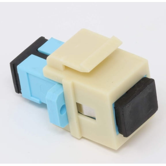 RiteAV Fiber Optic Keystone Coupler Jack SC Simplex Multimode 10GB - Ivory