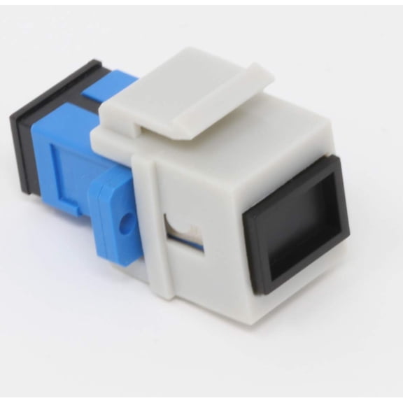 RiteAV Fiber Optic Keystone Coupler Jack SC Simplex Singlemode - Gray
