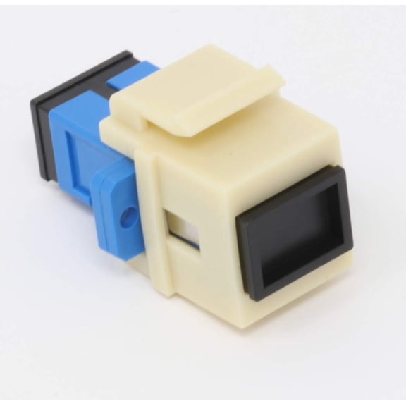 RiteAV Fiber Optic Keystone Coupler Jack SC Simplex Singlemode - Ivory