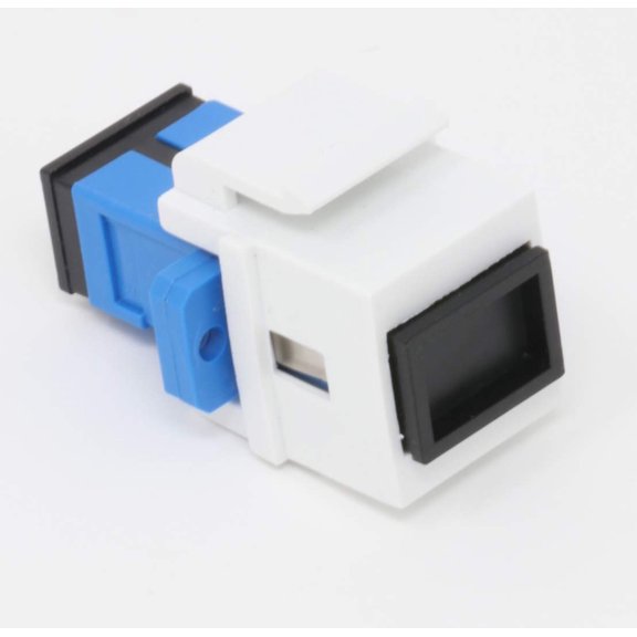 RiteAV Fiber Optic Keystone Coupler Jack SC Simplex Singlemode - White
