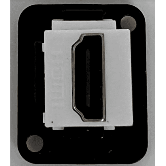 RiteAV HDMI D Series Chassis Panel Mount Connector Pass Through Solderless Bulkhead Coupler, Black Metal Housing/White HDMI [10 Pack]