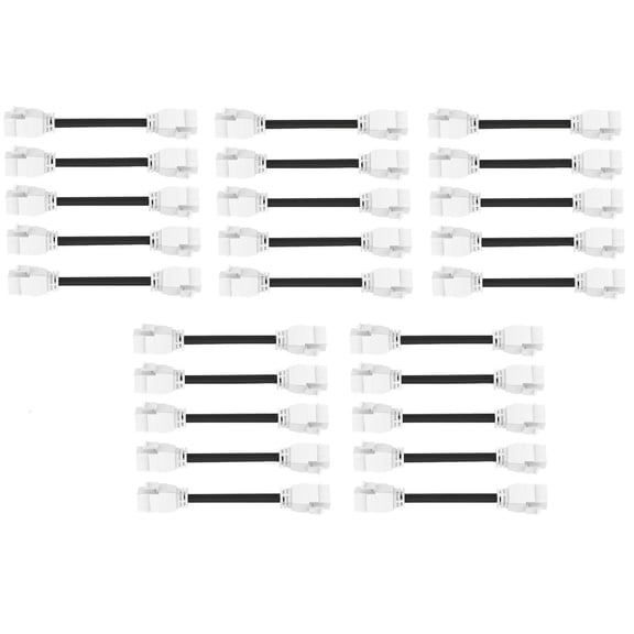 RiteAV - HDMI Female-Female Pigtail Extension Cable Coupler Keystone Dongle Jack White/White (25 Pack)