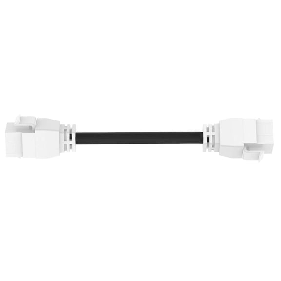 RiteAV - HDMI Female-Female Pigtail Extension Cable Coupler Keystone Dongle Jack White/White