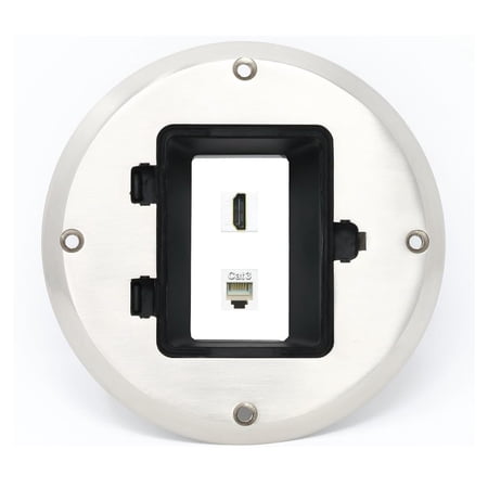 RiteAV HDMI Phone Floor Box [Stainless Steel]