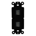 thumbnail image 1 of RiteAV HDMI Wall Plate 2 Port - Rocker [Black/Black], 1 of 1