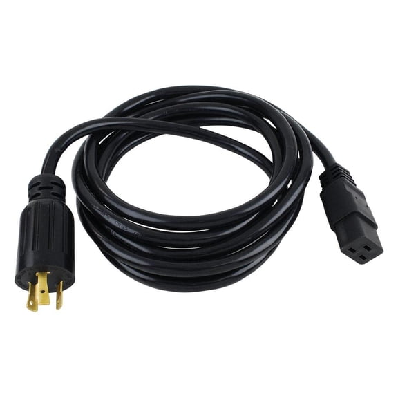 RiteAV - Heavy Duty Locking 12 AWG AC Power Cord NEMA 6-20P to C19 (BLACK (6ft) 2 Meter)