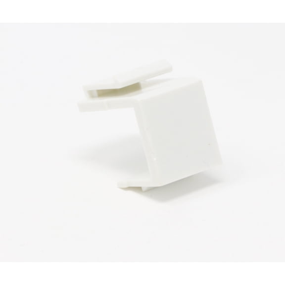 RiteAV Keystone Jack Blank White Solid (10-PACK)